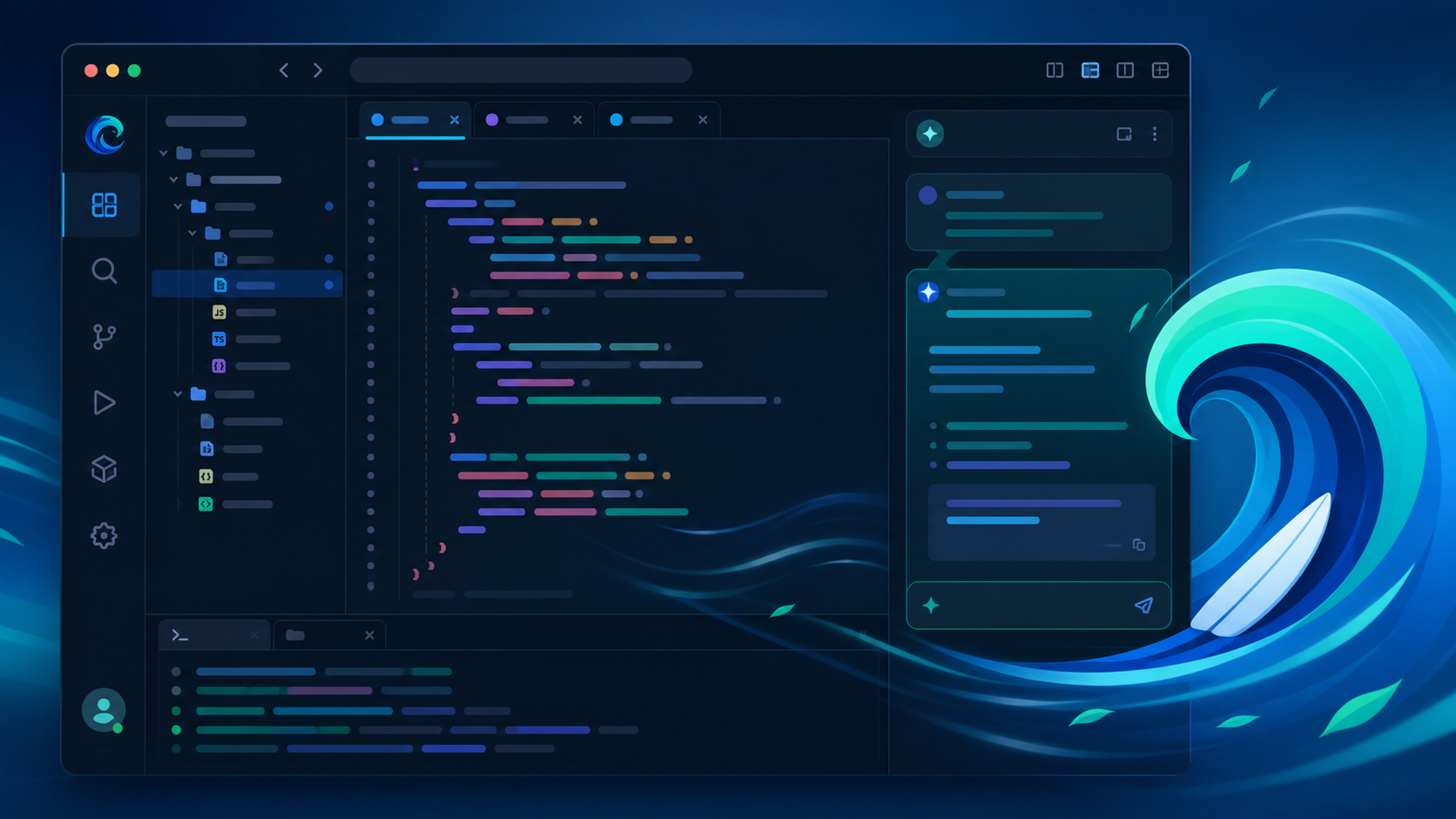 Windsurf AI code editor interface